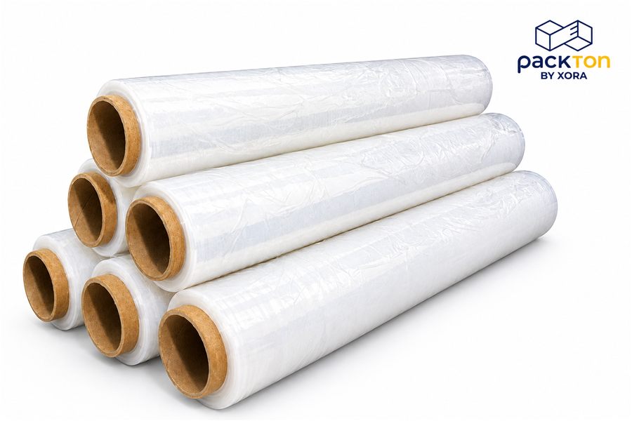 Clear stretch film pallet wrap rolls